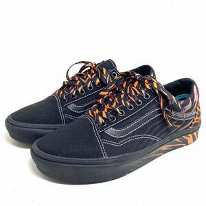 VANS ComfyCush Old Skool Canvas Black Orange Low Shoes VN0A5DYC9KH Men For Skate